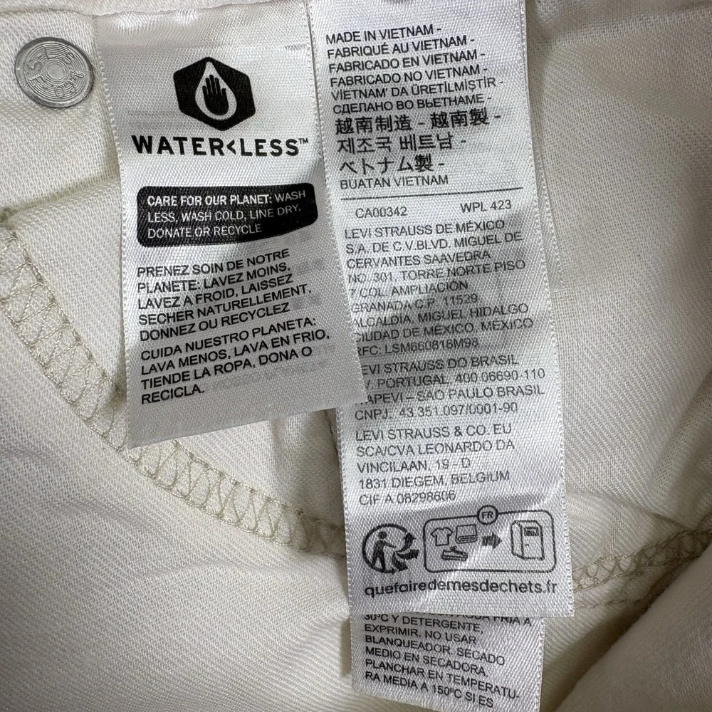 Levis 511 Slim Jeans Mens 34x32 White Stretch Denim Levi's Ease NWT